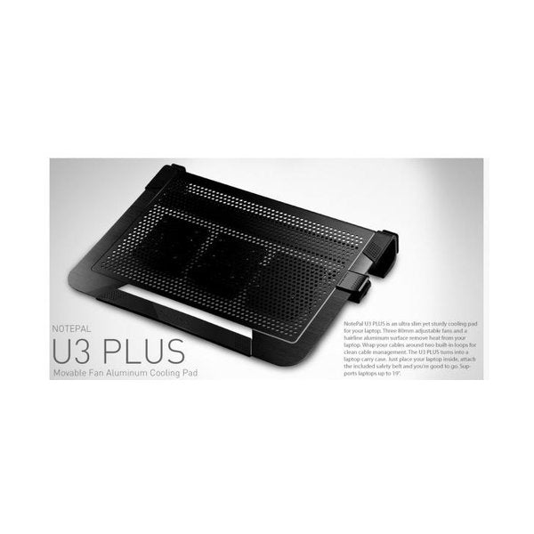 Cooler Master NotePal U3 Plus Zwart