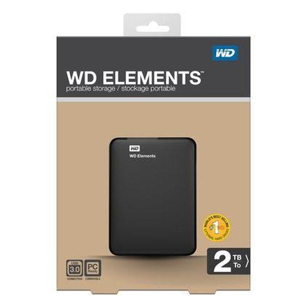 Western Digital Elements SE Black External HDD, 2TB
