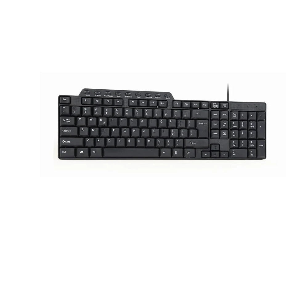 Multimedia toetsenbord zwart USB US Layout