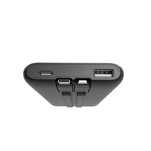20 W Snel ladende powerbank met geïntegreerde kabels 10000 mAh