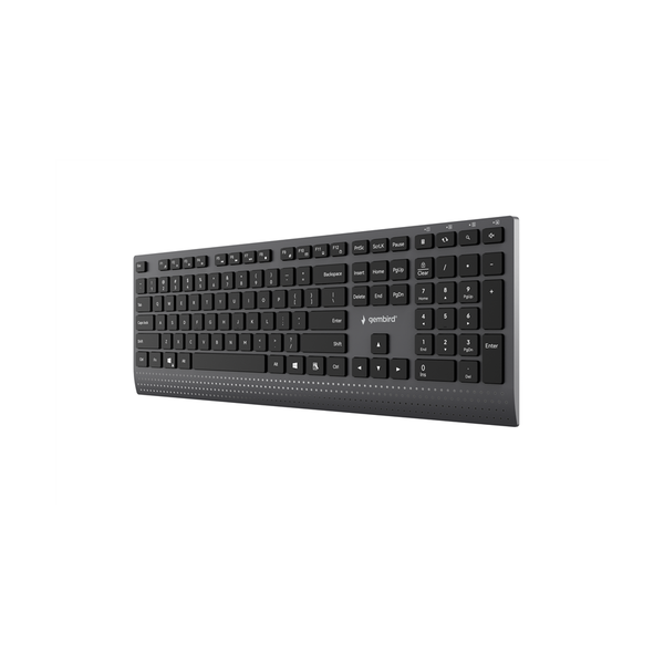 Slimline bedraad multimedia toetsenbord met Type-C-adapter, US-layout