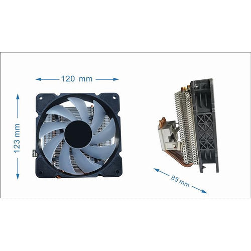 CPU koelventilator met multicolor verlichting, 12 cm, 100 W, 4 pin