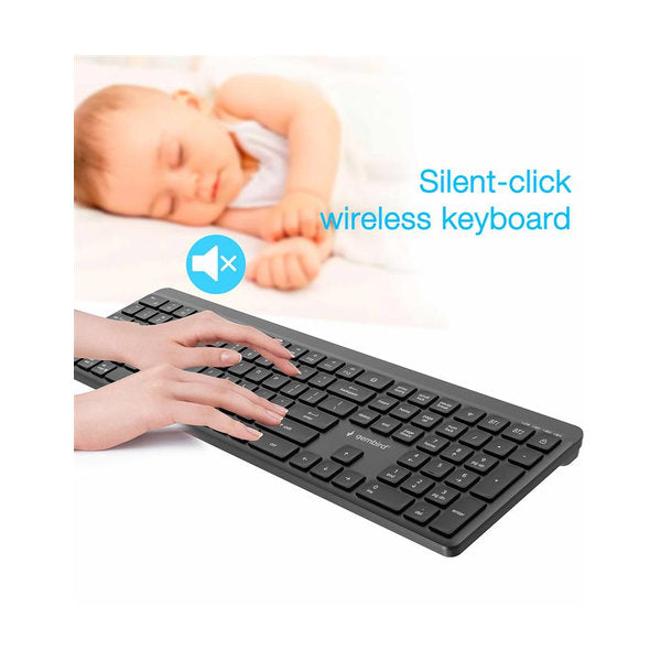 Dual-mode pro-business draadloos toetsenbord, 2.4G+BT, US-layout