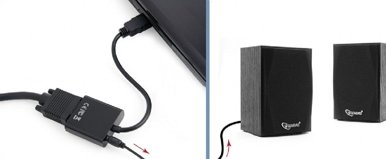 HDMI naar VGA adapter met audio