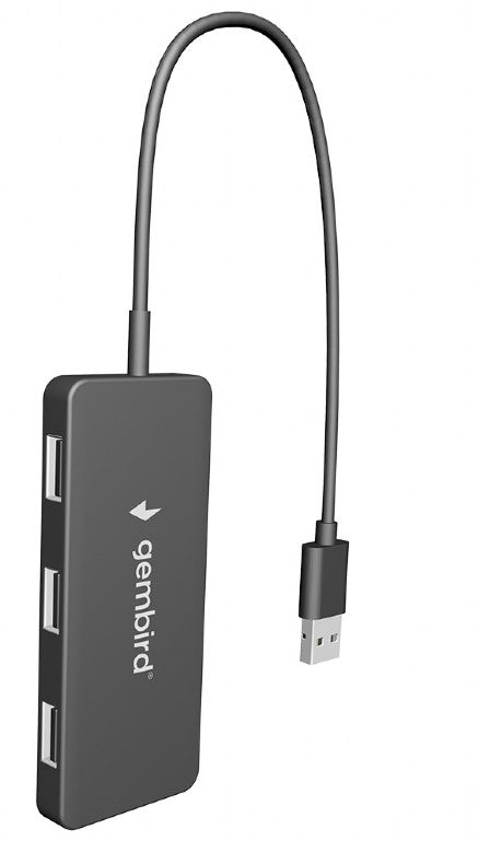 4-poorts USB-hub, zwart