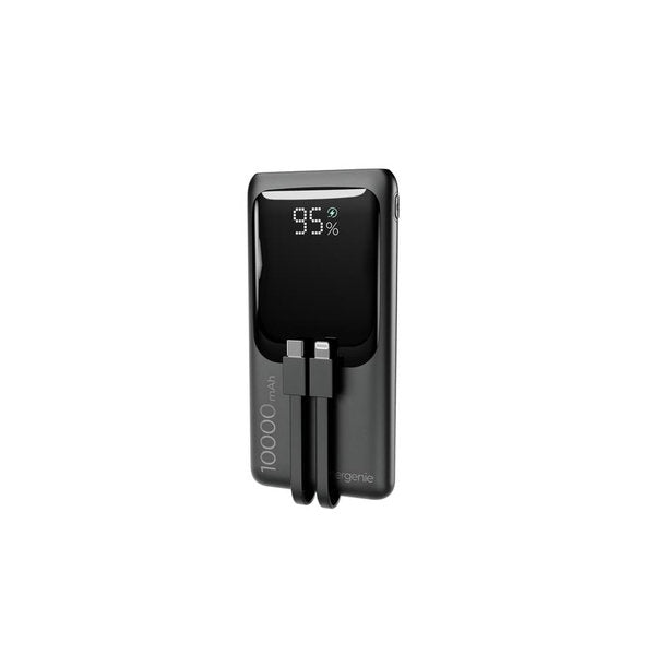 20 W Snel ladende powerbank met geïntegreerde kabels 10000 mAh