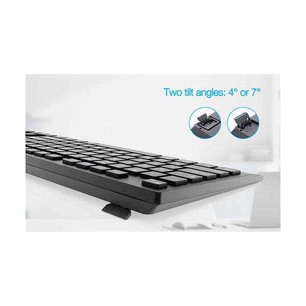 Dual-mode draadloze desktopset, 2.4G + BT, US-layout