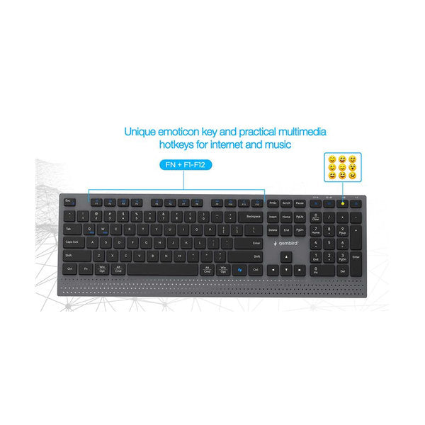 Dual-mode draadloze desktopset, 2.4G + BT, US-layout