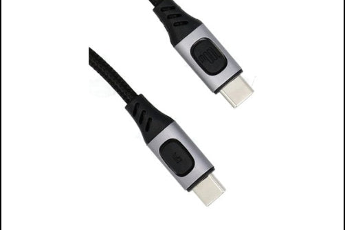Yanec USB-C naar USB-C laad- en datakabel 1m nylon (100W)