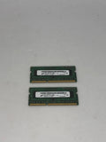 Laptop memory set 2x 2gb (4gb)