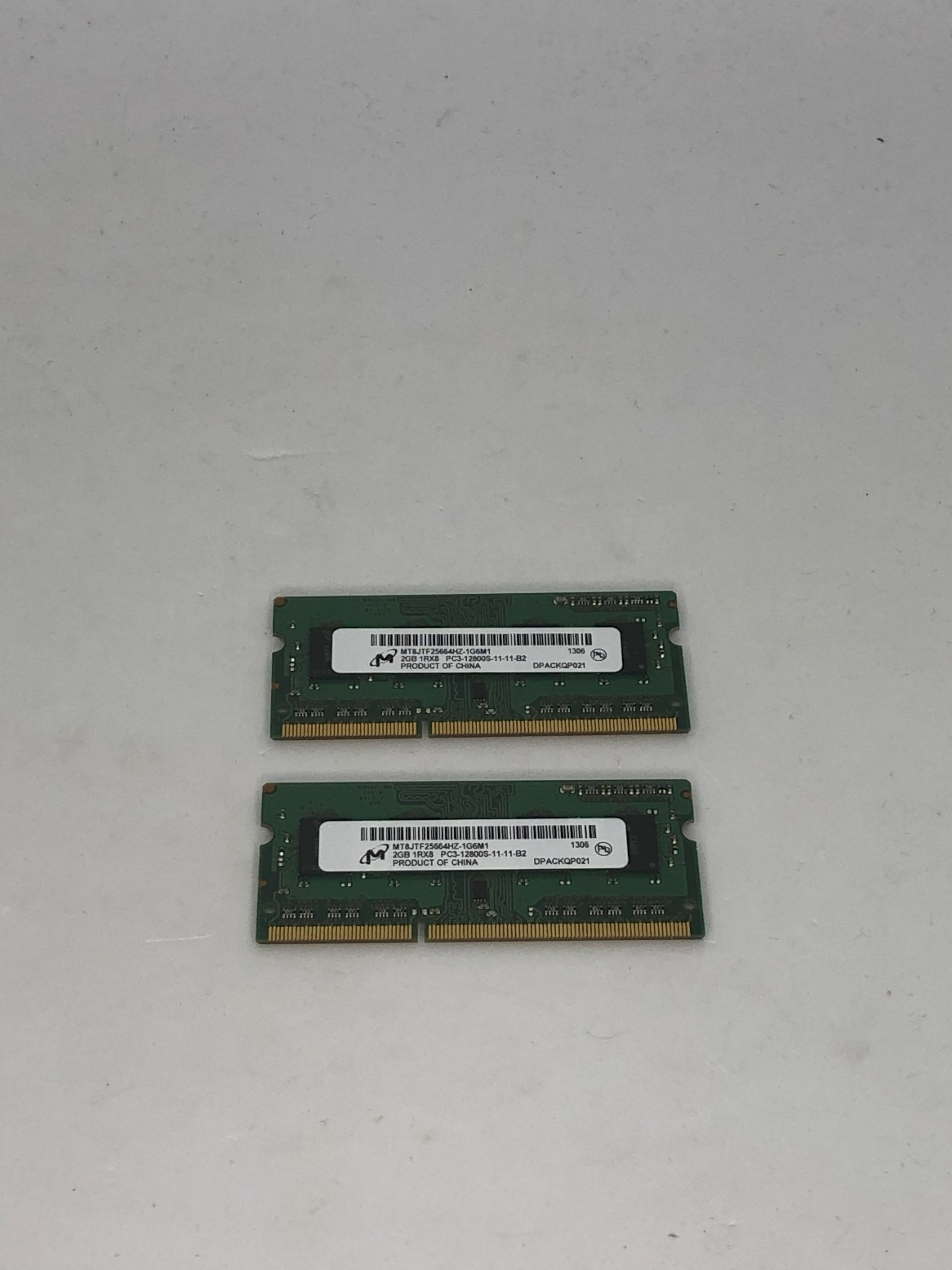 Laptop memory set 2x 2gb (4gb)