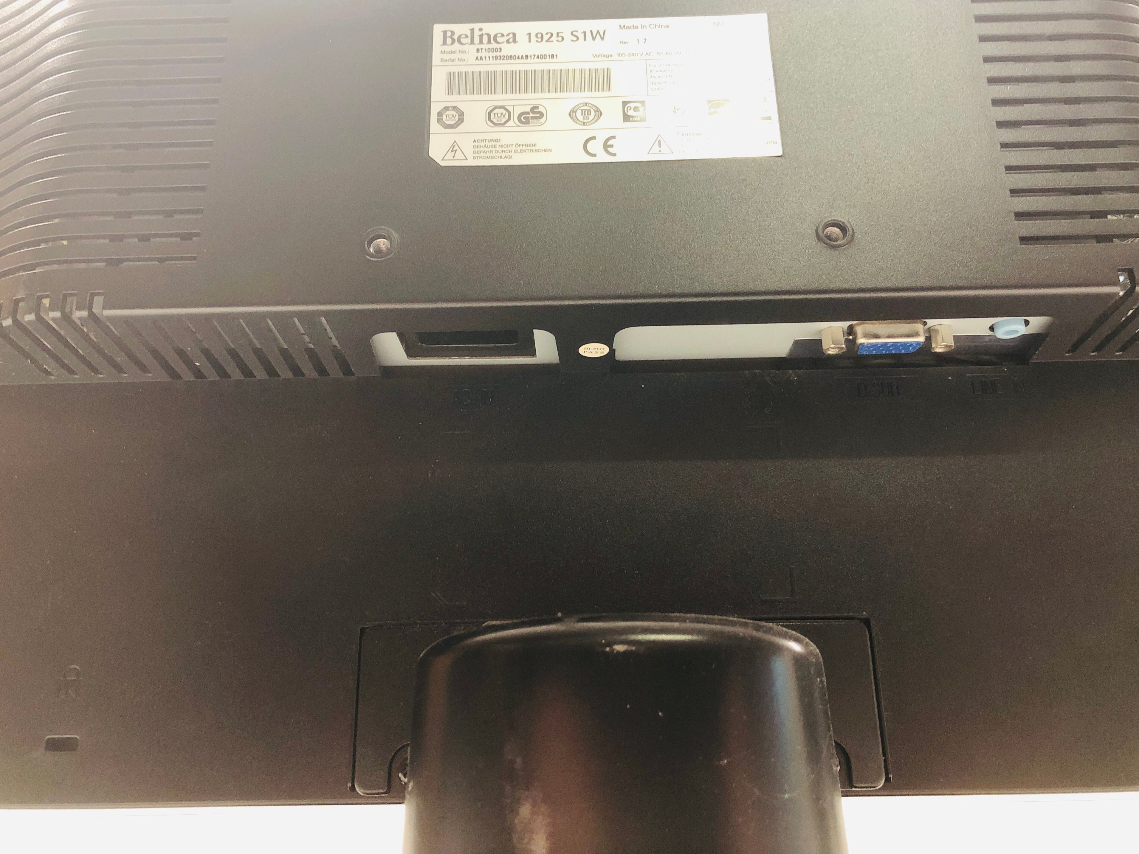 Belinea 1925 S1W 19 inch monitor breed