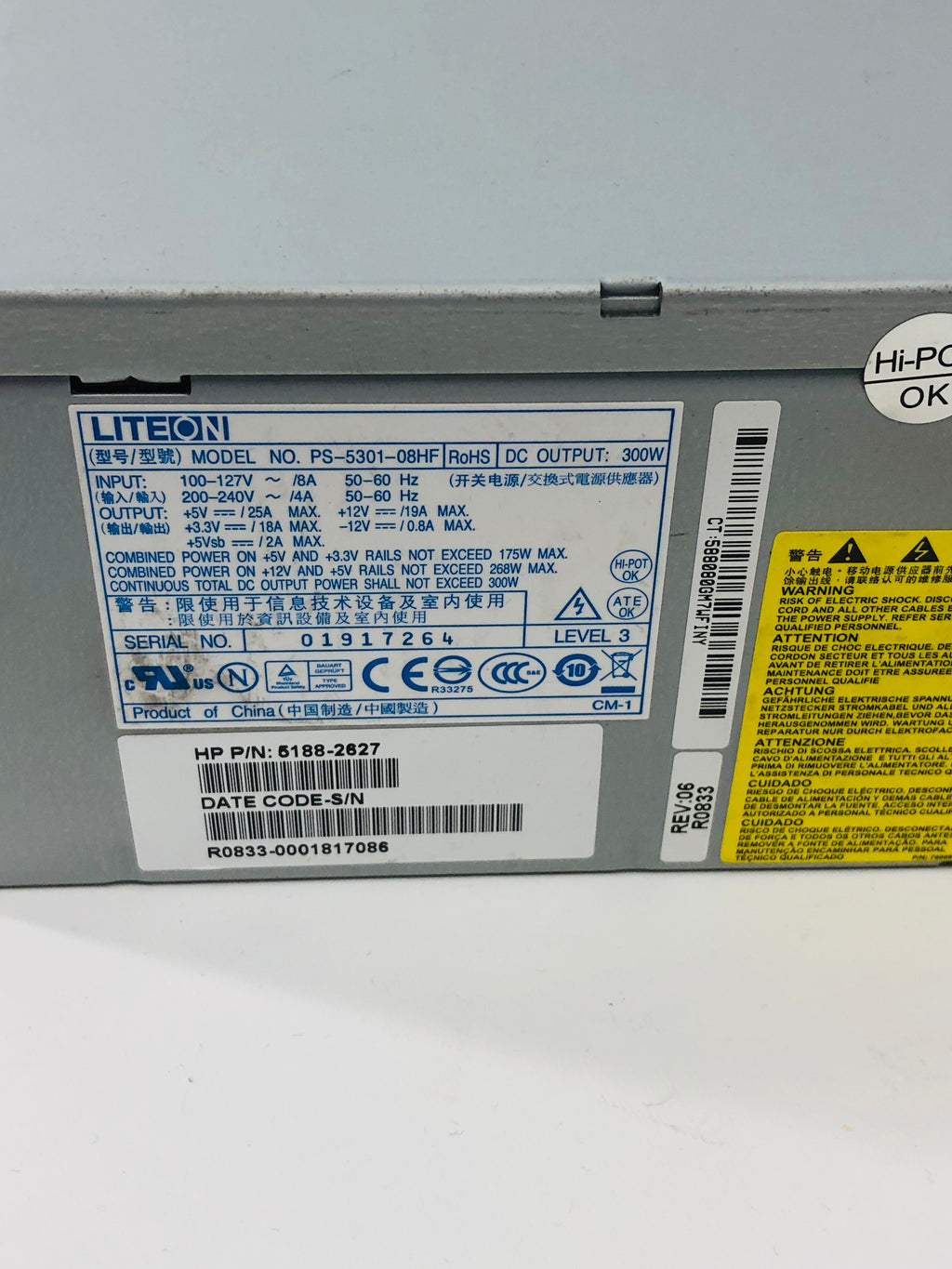 Voeding 300 watt Liteon