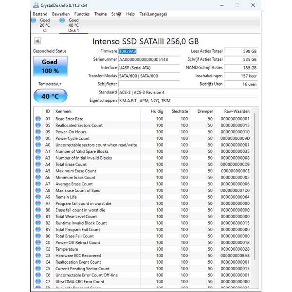 Ssd Intenso 256GB