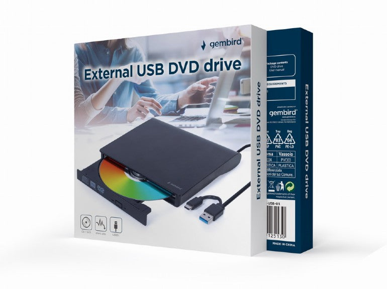 Externe USB CD/DVD brander/speler met USB-C