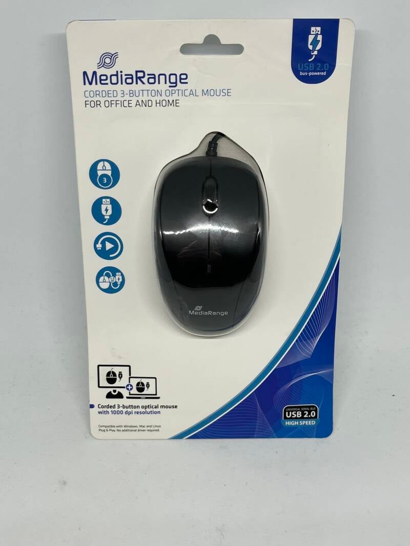 Media Range optische 3-Button muis