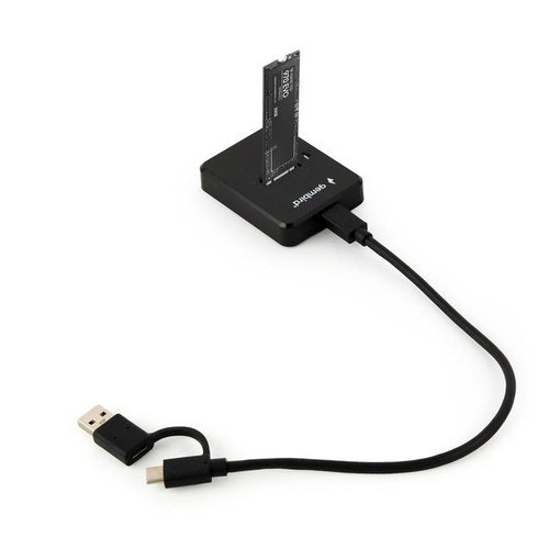 Desktop USB Type-C M.2 SATA & NVME SSD-dockingstation, zwart