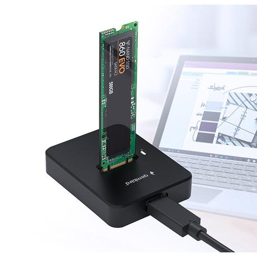 Desktop USB Type-C M.2 SATA & NVME SSD-dockingstation, zwart