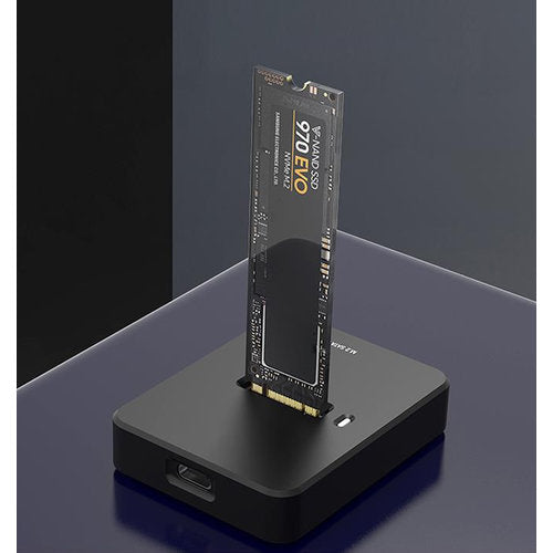Desktop USB Type-C M.2 SATA & NVME SSD-dockingstation, zwart